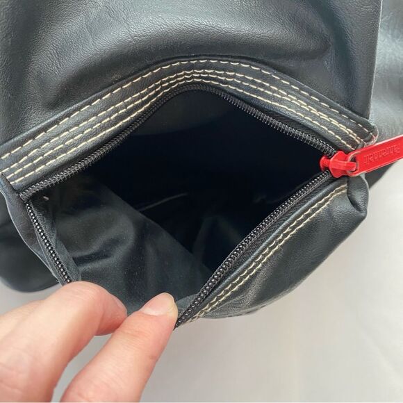 Vintage Black Fahrenheight by Christian Dior Faux Leather Backpack - Picture 11 of 16